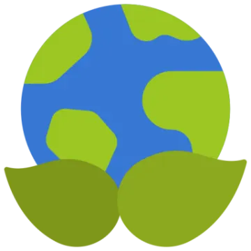 the earth with leaves on it
