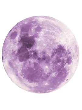 a purple moon on a white background