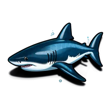 a drawing of a shark with its mouth open