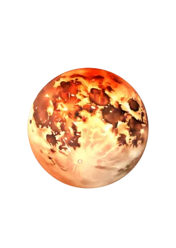 a picture of a fire ball on a white background