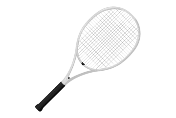 a tennis racket on a white background