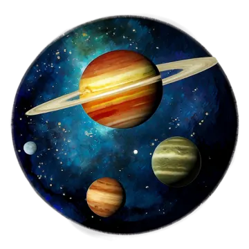 an image of the planets in a circle