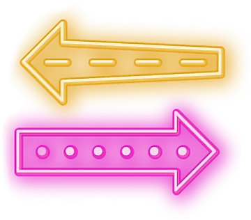 two different colored arrows with one arrow pointing up