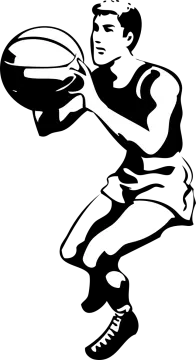 a black and white silhouette of a football player