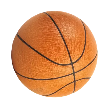 a basketball ball on a white background