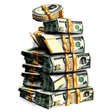 a stack of money stacked on top of each other stacks