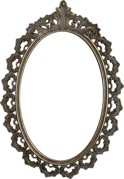 an ornate gold frame on a white background