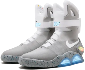 a pair of sneakers with lights on them
