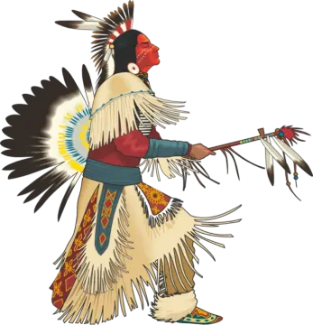 an illustration of a native indian dancer
