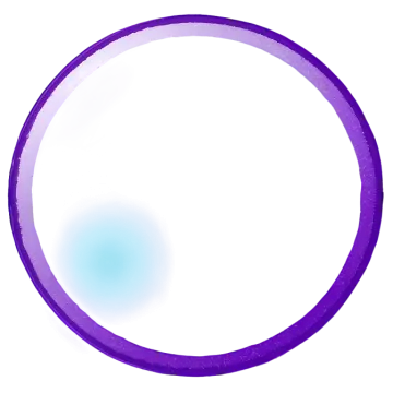 a purple circle with a white background