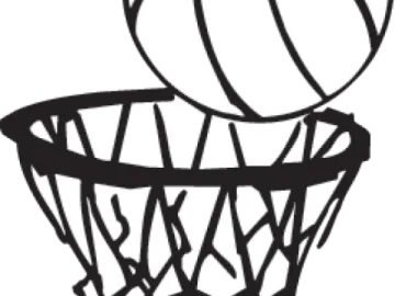 a basketball hoop with a ball in it