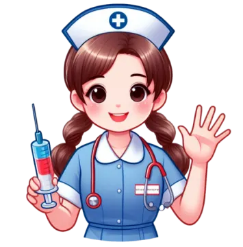 a nurse with a sy in her hand