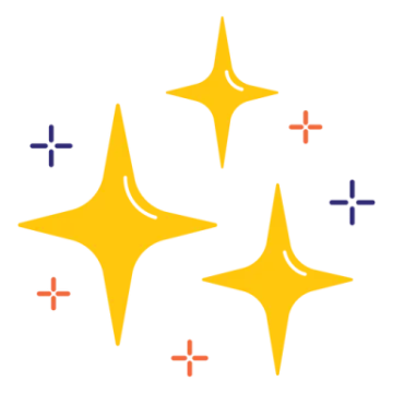 three yellow stars on a white background