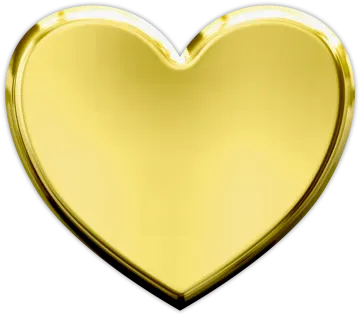 a gold heart shaped object