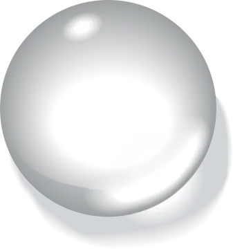 a white sphere with a shadow on it