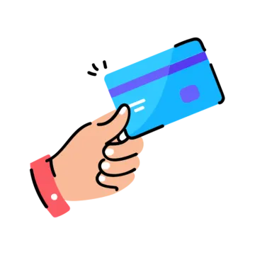 a hand holding a credit card