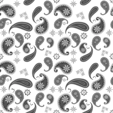 a paisley pattern on a white background