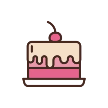 a piece of cake with a cherry on top