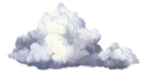 a drawing of a cloud in the sky