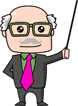 an old man in a suit and tie with a pointer