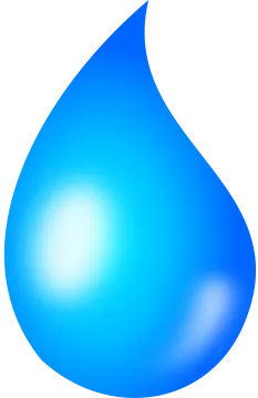 a blue drop of water