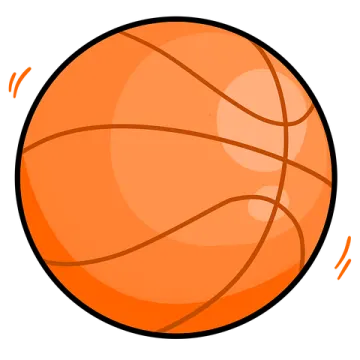 an orange basketball ball on a white background