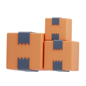a stack of blocks with blue and orange shapes