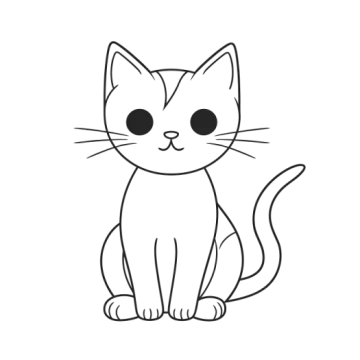 how to draw a cat step by step