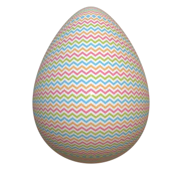 a colorful easter egg on a white background