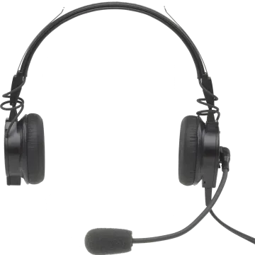 a pair of headsets with microphone