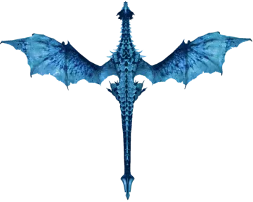 a blue dragon with wings