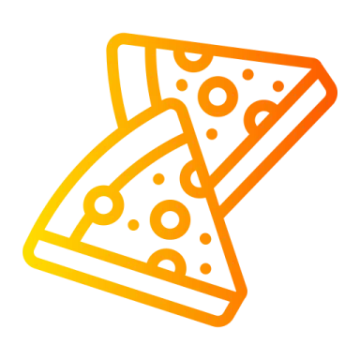 two slices of pizza on white background