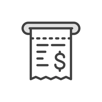 a paper with a dollar sign on it