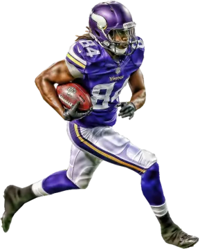 a drawing of a football player running with the ball