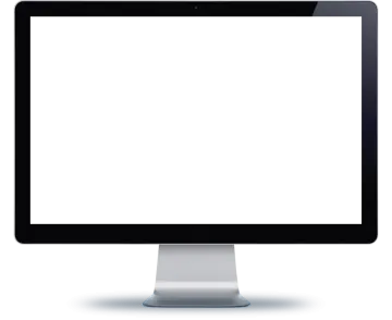 a computer monitor with a blank screen