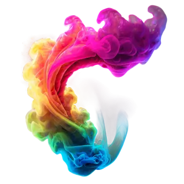 colorful smoke on a white background
