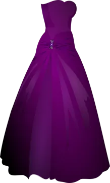 a purple dress on a white background