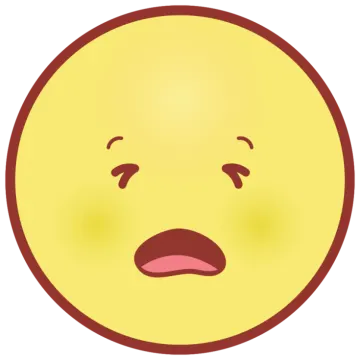 a yellow smiley face with an angry expression