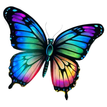 a colorful butterfly on a white background