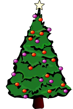 a christmas tree with ornaments on it