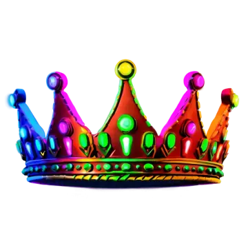 a colorful crown on a white background