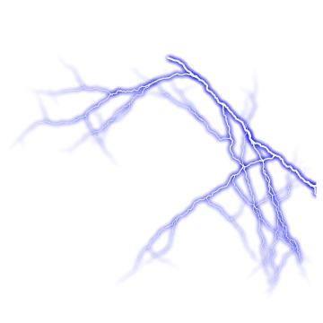 a lightning bolt on a white background
