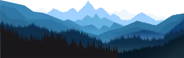 a mountain landscape with trees and mountains