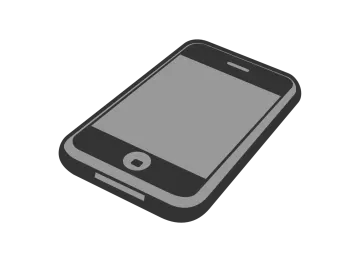 a black and white image of an iphone