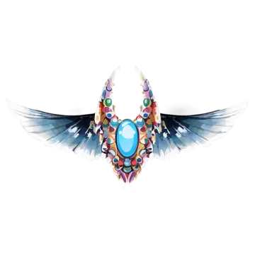 a watercolor drawing of a bird with wings