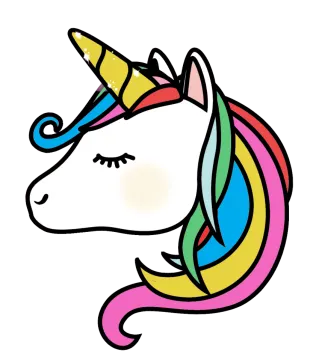 a unicorn with a party hat on its head