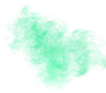a green smoke cloud on a white background