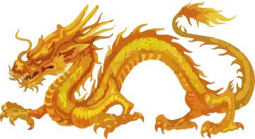 a dragon with orange flames on its head