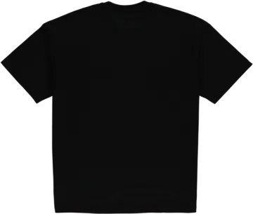 a picture of the back of a black t - shirt