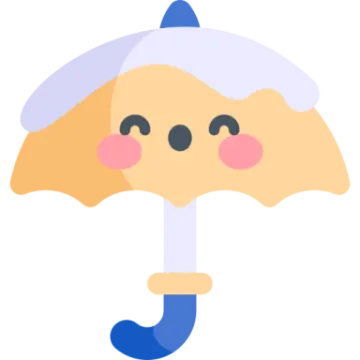a cartoon character holding an umbrella
